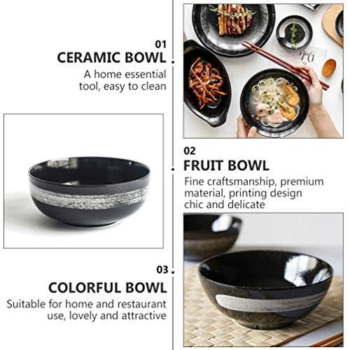 Tigelas de cereais de cerâmica estilo japonês da Yardwe, tigelas de sopa de 680 g, tigelas de salada