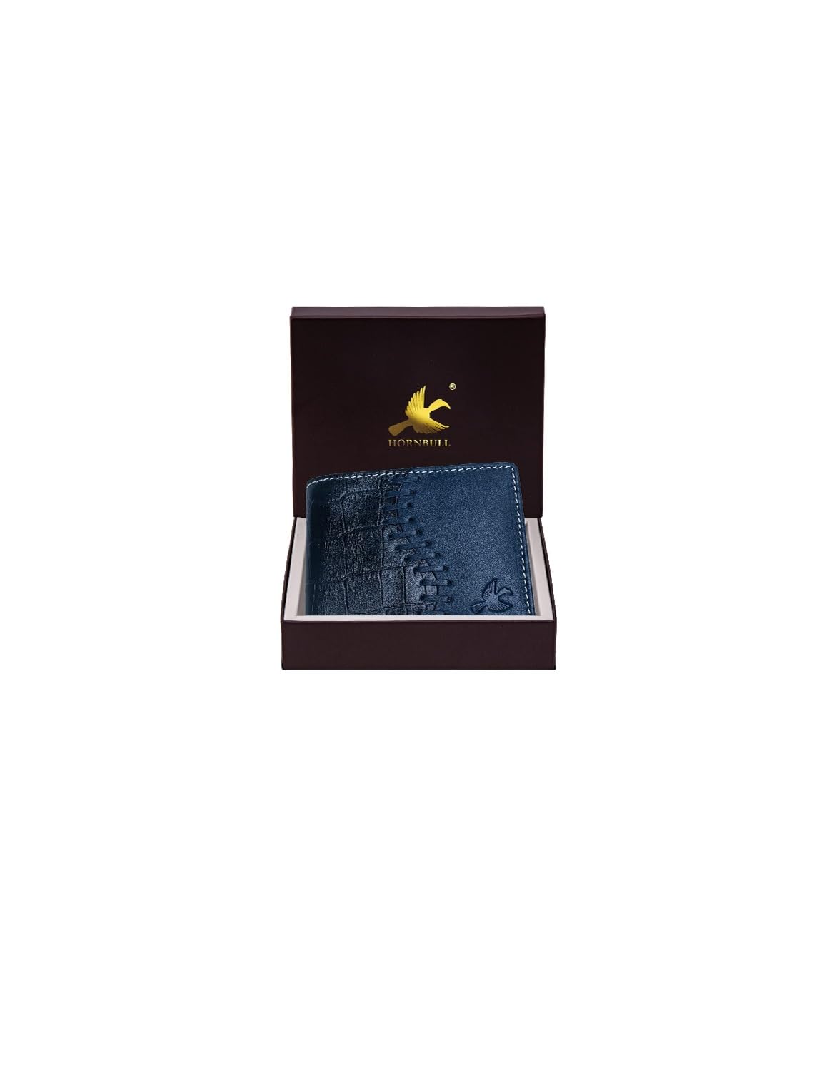 HORNBULL Markus Navy Genuine Leather Wallet for Men | Mens Leather Wallet with RFID Blocking | Branded Gift Wallet for Boys (Mark-Navy)