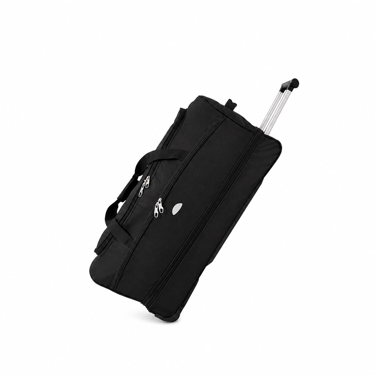 Große Reisetasche 106L mit Rollen XXL – 900D Nylon Ultra-strapazierfähig, Sporttasche, Tragetasche, weicher Koffer mit Teleskopgriff, große Kapazität, Herren und Damen, Schwarz , 50 cm, Basic