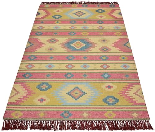 Image of Printed Rug Soft Floor Carpets with Anti Slip Backing for Living Room | Bedroom | Kids Room (Rust, 4x6 Feet)