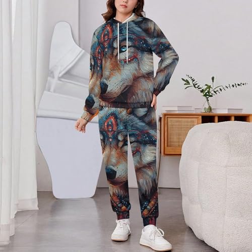 Boys' Girl's Sweatshirt Set 2 Piece Pullover Hoodie Jogger Sweatpants Pants, Ipzz2