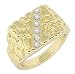 ICY Nugget 14k Gold Tone AAA Cz Hip Hop Bling Pinky Ring Size 6-12