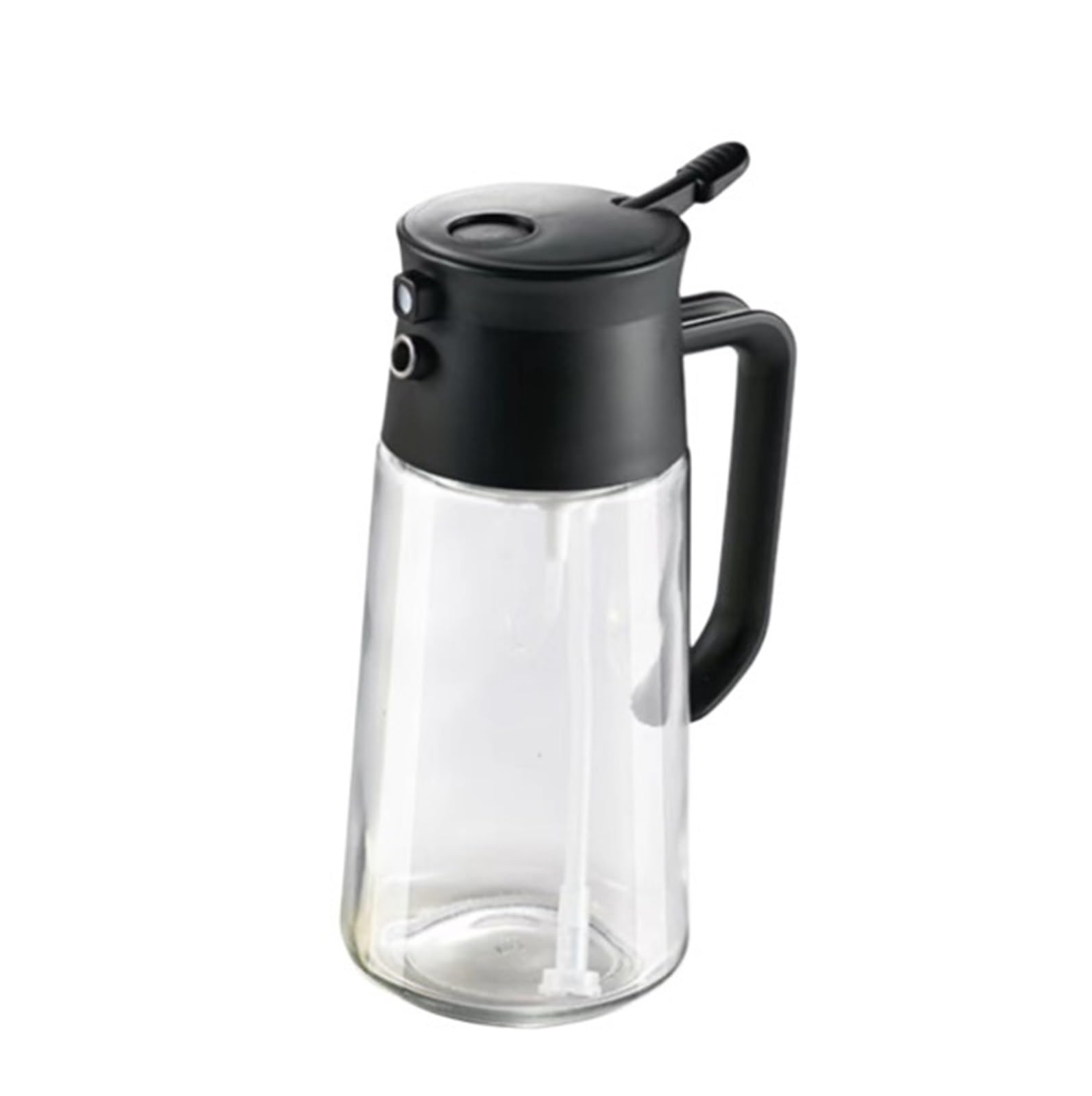 Butelka Oliwę Domowy 2 W 1 Opryskiwacz Do Oliwy Z Oliwek Typu Push Do Gotowania Sałatki, Grillowania, Smażenia Dozownik Oleju Kuchennego(Black)