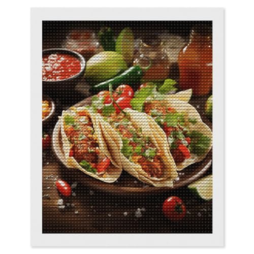 Peinture au diamant mexicaine 5D foret rond broderie diamant adulte activité manuelle murale 40x50