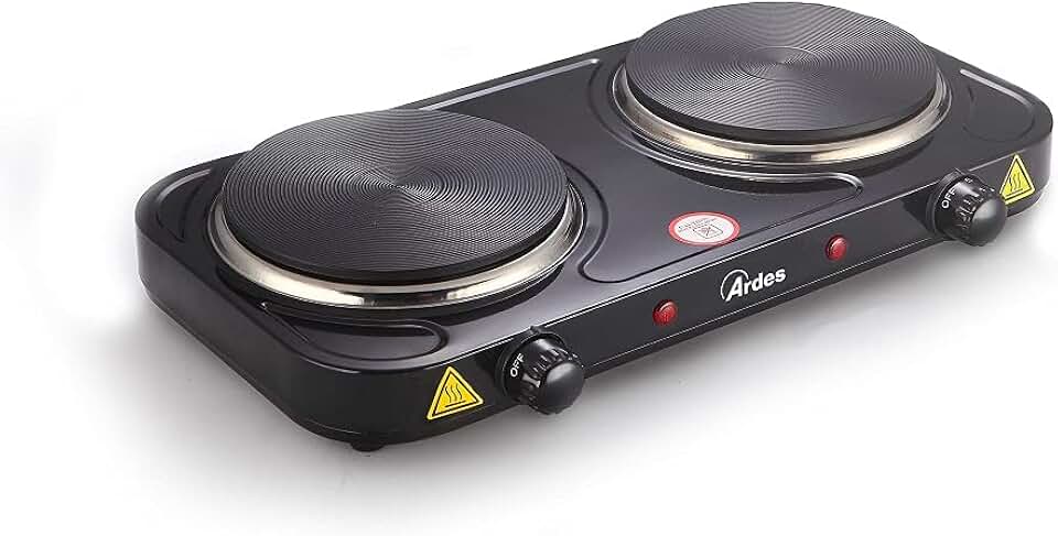 Fornello Elettrico Da Viaggio 500W - Piastra In Ghisa Da 10.8 Cm, Regolabile, Compatto - Per Campeggio E Ufficio - Foto 3