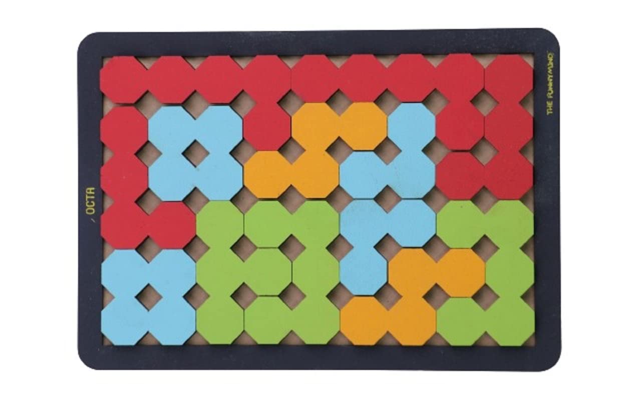 The Funny Mind Wooden Octa Puzzle Board| Tangram Geometric 3D Jigsaw Puzzle for Kids and Toddlers | Multicolor Building Blocks Educational Game for Montessori, Nursery and Pre School Girls and Boys (B09VDJ4TJV) Amazon Price History, Amazon Price Tracker