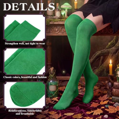 Image of Geyoga Arm Warmers Leg Warmers Striped Thigh High Socks Fingerless Gloves Stockings Christmas Halloween