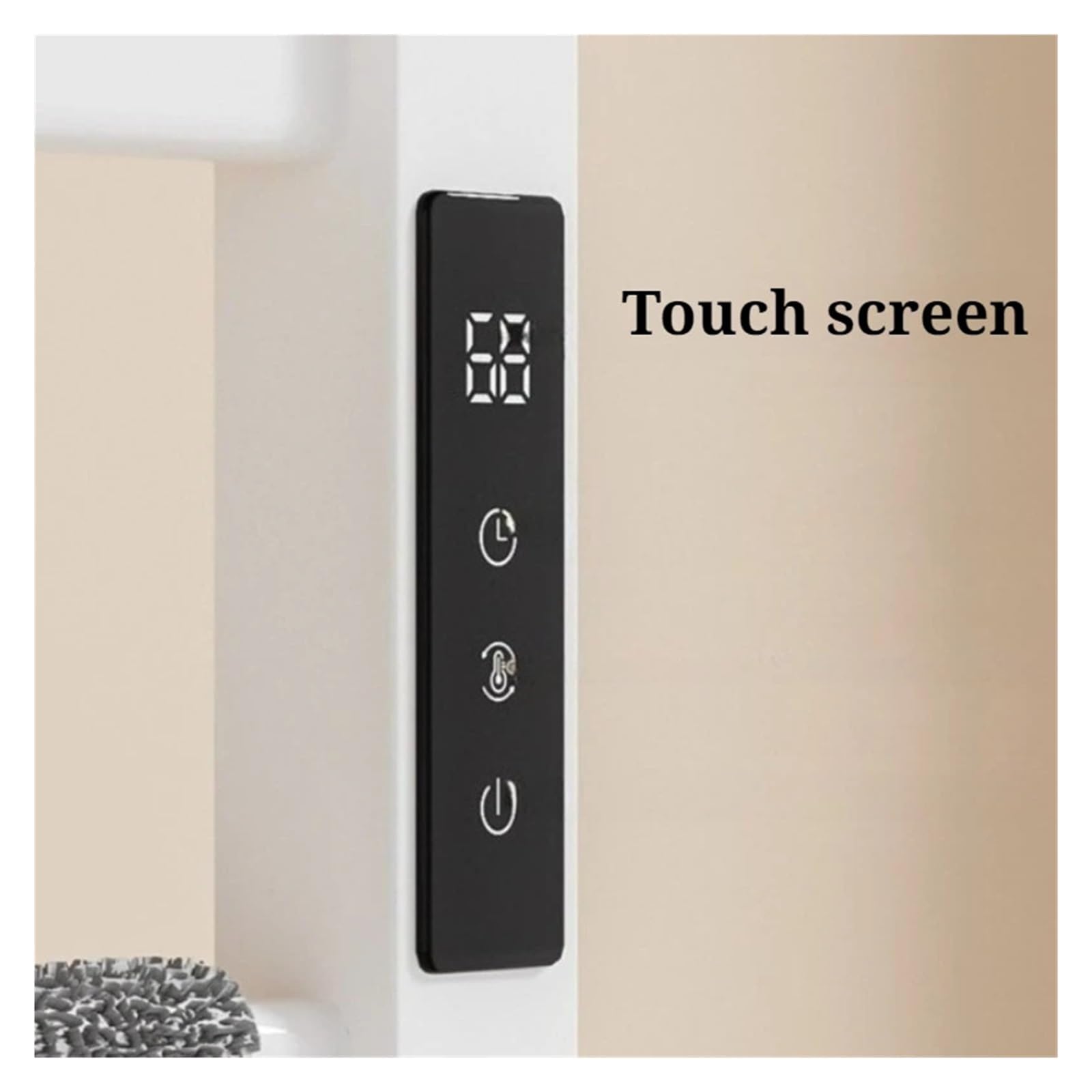 Portasciugamani elettrico in alluminio, barra riscaldata touch impermeabile | Portasciugamani bianco da parete con ripiani multilivello e riscaldamento a temperatura costante(Right,EU)