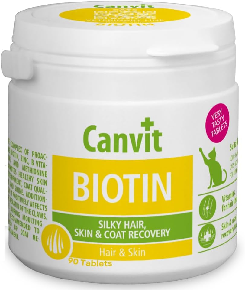 Skin & Coat Care for Cats | Vitamins & Supplements with Biotin, B2, B3 & B5 | Supports Healthy Skin & Shiny Coat | 90 Tablets