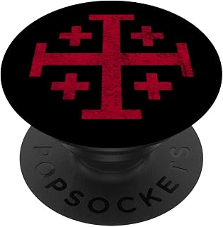 KNIGHT'S TEMPLAR JERUSALEM CROSS KINGDOM OF JERUSALEM PopSockets Adhesive PopGrip