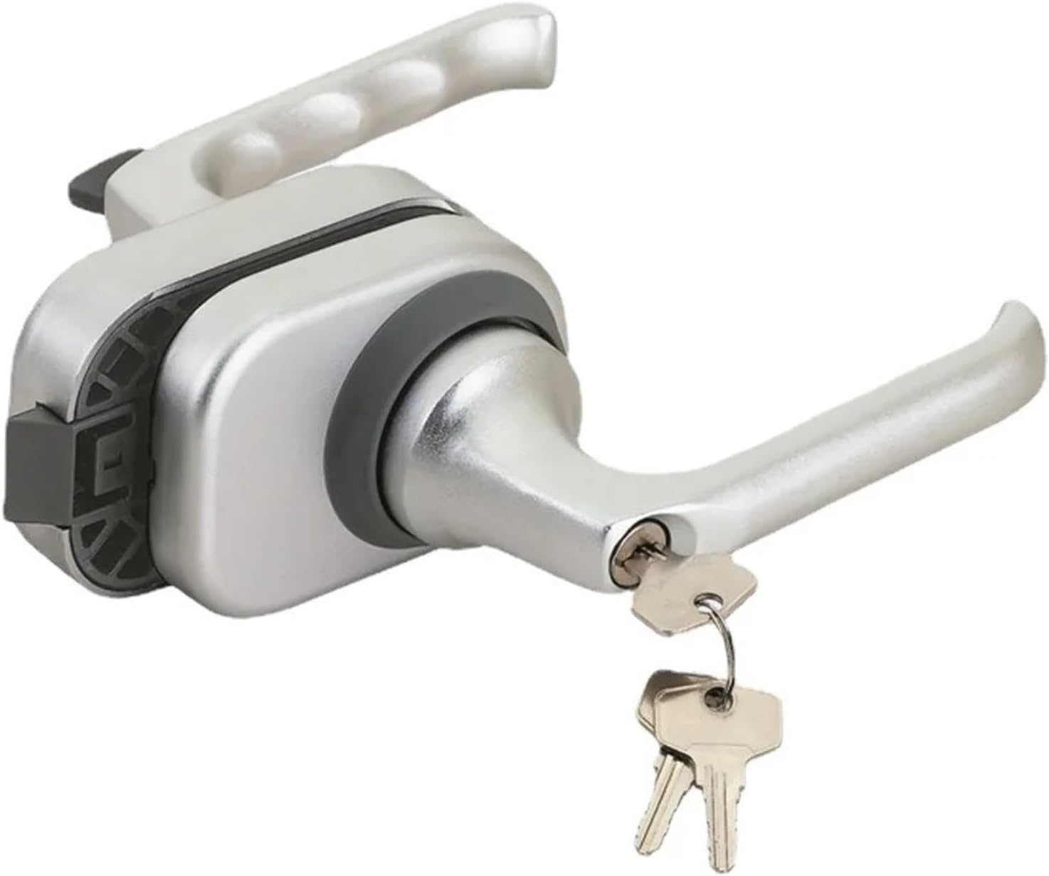 Stainless Steel Entry Gate 10-12mm Glass Door Lock Locks W Key Swing and Sliding Door with 5 Keys 1Pcs