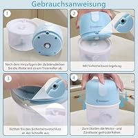 Mini-Zerkleinerer Elektrisch 250ml, Kabellos Wiederaufladbar USB Typ-C, 304 Edelstahlklinge, Lebensmittelechtes Material, Tragbar Küchenhelfer für Obst, Gemüse, Knoblauch, Babybrei, Camping – Ansicht 8