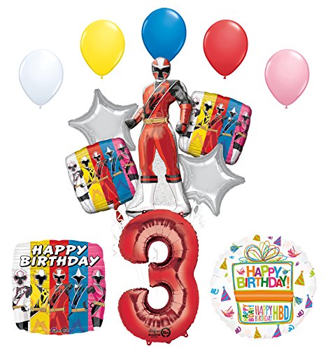 Power Rangers The Ultimate Ninja Steel 3rd Birthday Party Supplies and Balloon Decorations