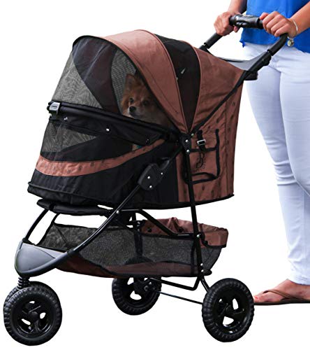 Pet Gear No-Zip Special Edition 3 Wheel Pet Stroller for Cats/Dogs, Zipperless Entry, Easy One-Hand Fold, Removable Liner