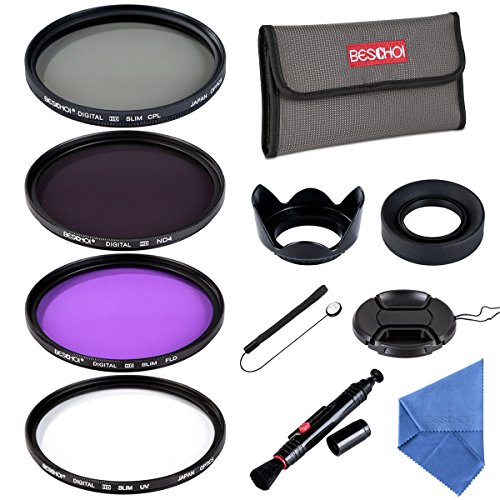 Beschoi 58mm UV CPL FLD ND4 Neutral Density Lens Filter Photography Lens Accessories