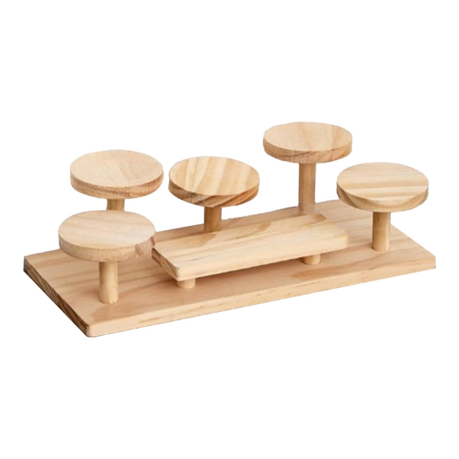 Soporte de Madera para Exhibición de Figuras de Escritorio, Ideal para Juguetes, Maquetas Y Joyería.