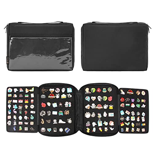 Fantastic Deal! Enamel Pin Display Pages Pin Carrying Case, Pins Collection Storage Organizer Case, Travel Brooch Pin Display Bag with 4 Binder(Pins Not Included)