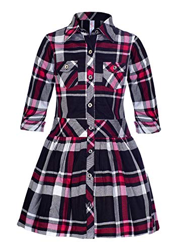 Image of Naughty Ninos Girls Shirt Dress (NN00382DRS Red 7-8 Years)