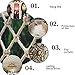 Hynet Climbing Netting for Playground, Children Safety Netting Railing Rope Net Decoration Plants Fence Protection Heavy Duty Cargo Net Swingset Treehouse Rope Ladder Birds Hammock (Size : 1x2m(3x7ft)