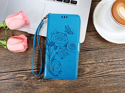 Vinanker Case For Samsung Galaxy S9, Premium Leather Flip Wallet Cover With Card Slots Phone Case For Samsung Galaxy S9 (Turquoise Blue) #TOP6