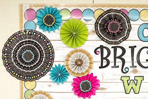 Teacher Created Resources 3498 Chalkboard Brights Circles Die-Cut Border Trim #TOP3