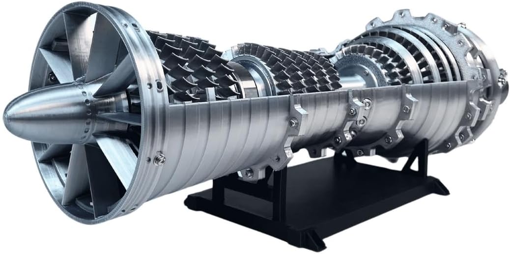1/10 Scale 3D Printed Operational Turbofan Engine Model Kit