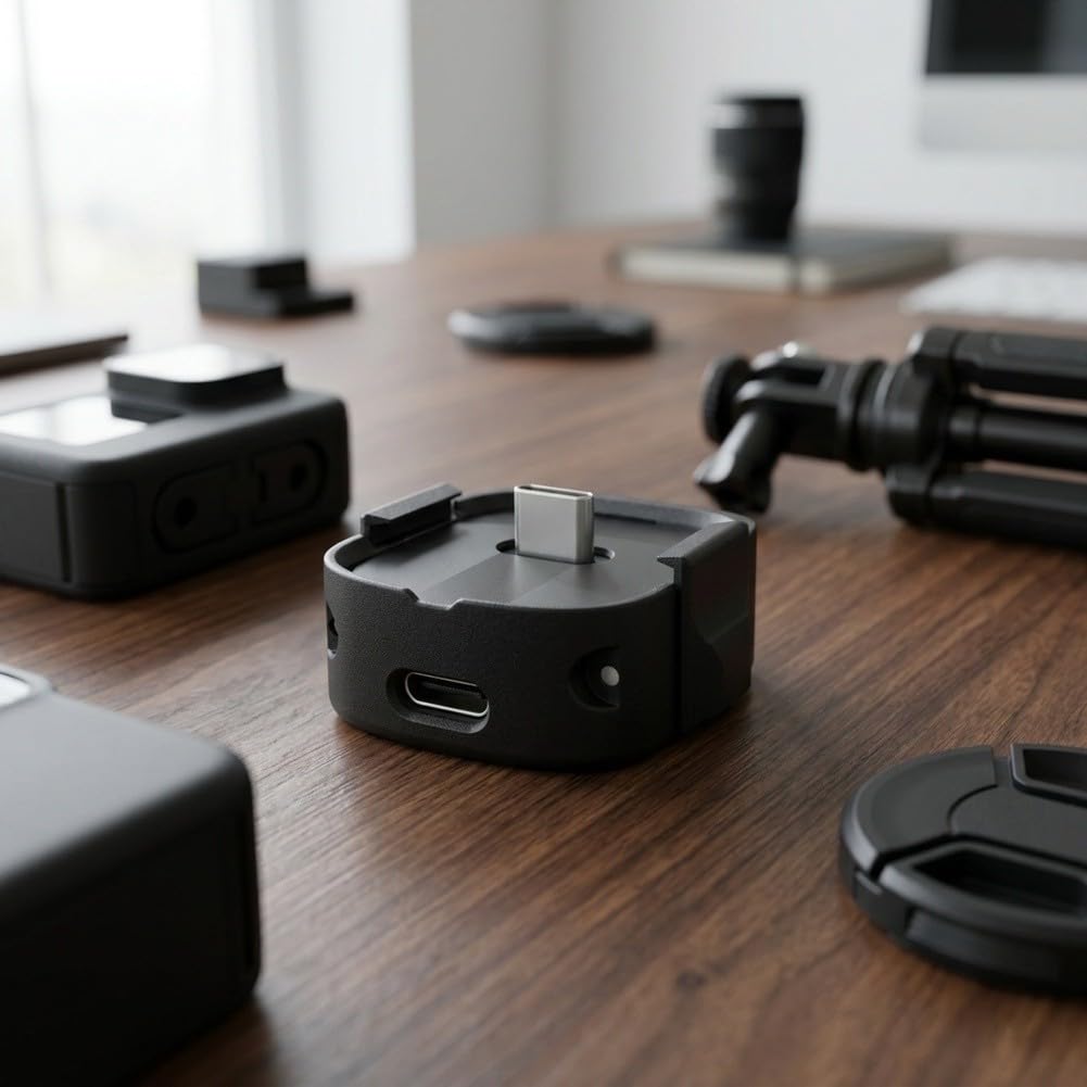Base Adaptador para carga Magnética Aluminio para Insta360 Base