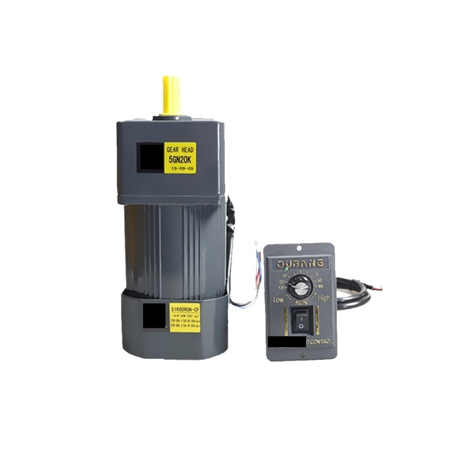 ANERTQUIH Asynchronous Motor 60W 220V AC Gear with Speed Regulator Adjustable 5IK60RGN-CF Shaft Diameter 15mm(0-54RPM)