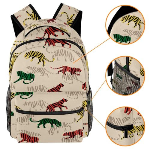Sac à dos d'école multicolore grand volume 29.4x20x40cm pour filles - 3