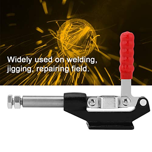 Oumefar 2Pcs Quick Release Toggle Clamp Carbon Steel 850Lbs/386Kg Capacity 305E 1.7” Push Pull Latch Clamp Quick Release Hand Tool Holding Capacity Toggle Latch For Welding, Woodworking #TOP3