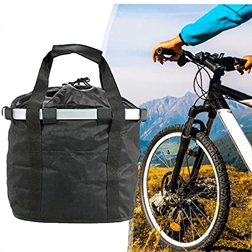 Cesta de bicicleta removível para transporte de animais de estimação, bolsa frontal de lona, cesta d