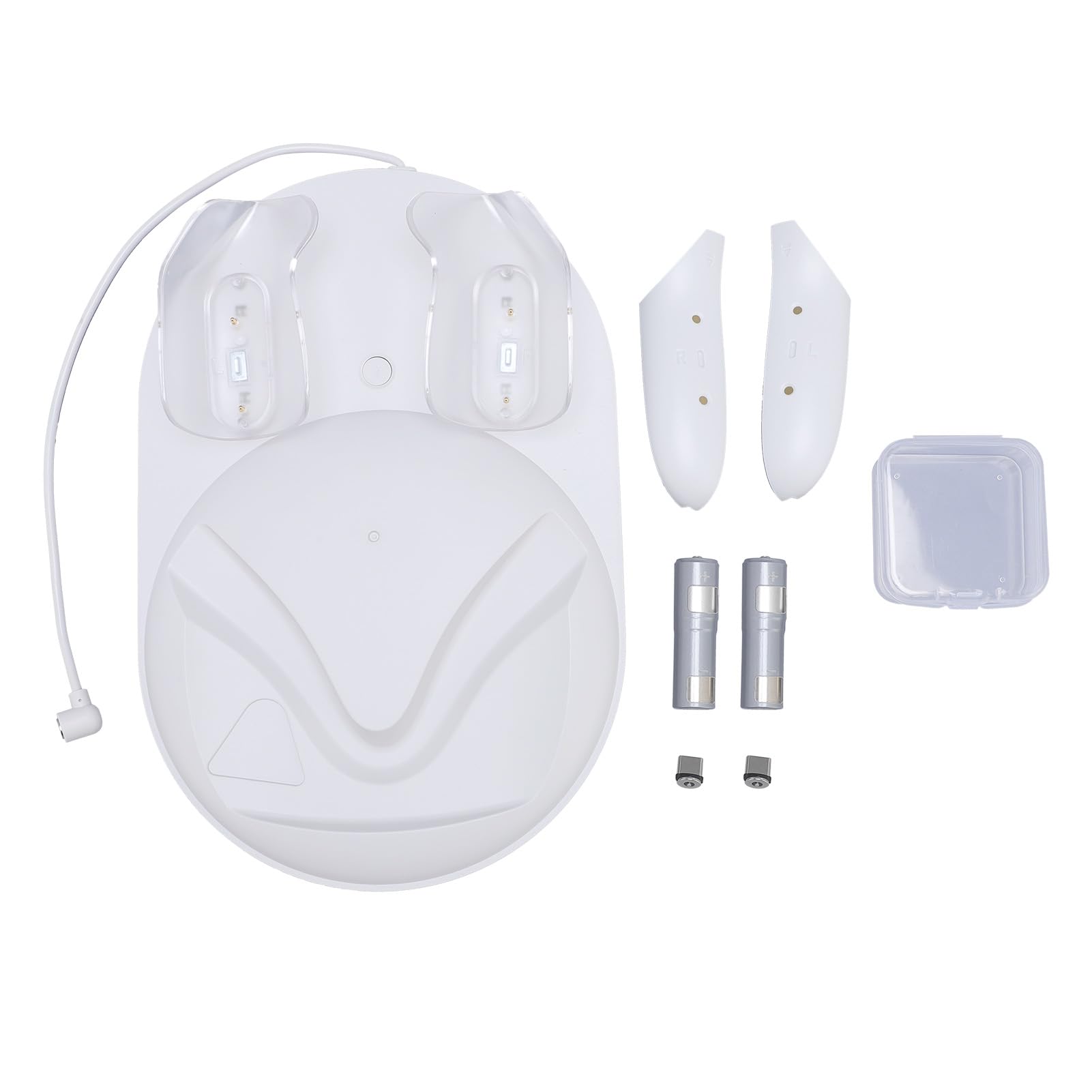 Porta di Ricarica del Controller di Ricarica di Ricarica VR Dock di Ricarica Magnetica per Accessori VR con 2 Batterie Ricaricabili Indicatore LED Adattatore da 15 W