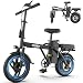 HQYEX Electric Bike for Adults 14" Mini Foldable Ebike 48V 432Wh Battery