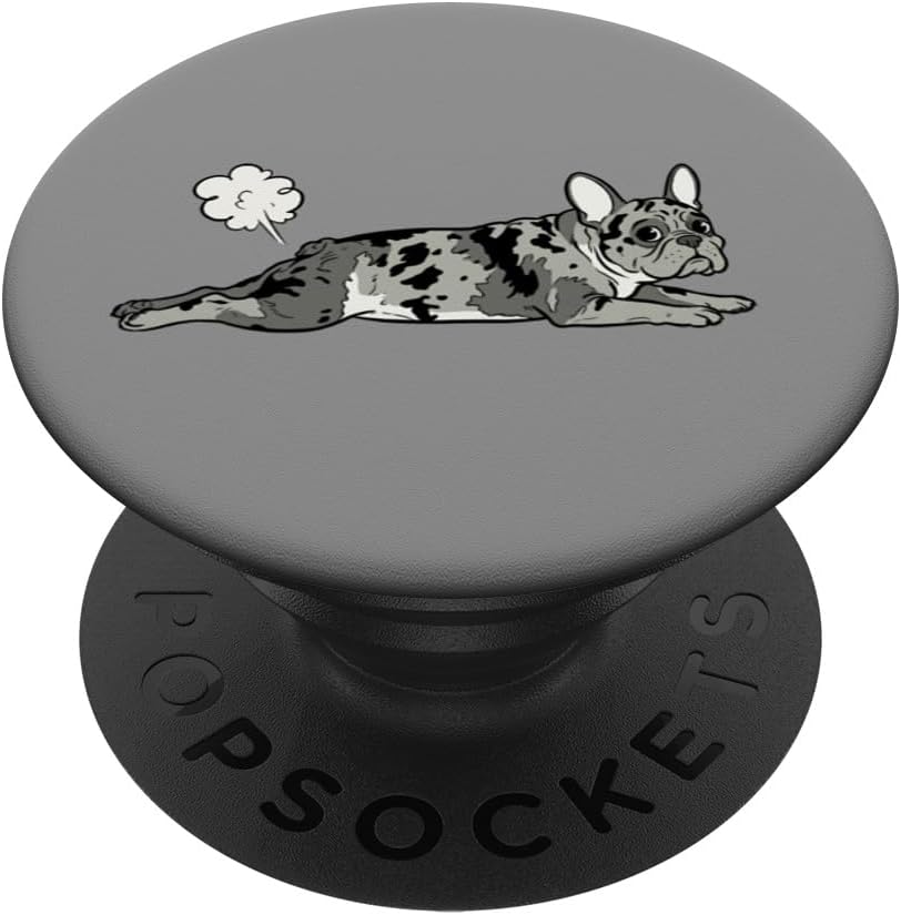 Farting Merle French Bulldog Puppy Dog Flatulence Humor PopSockets PopWallet for MagSafe