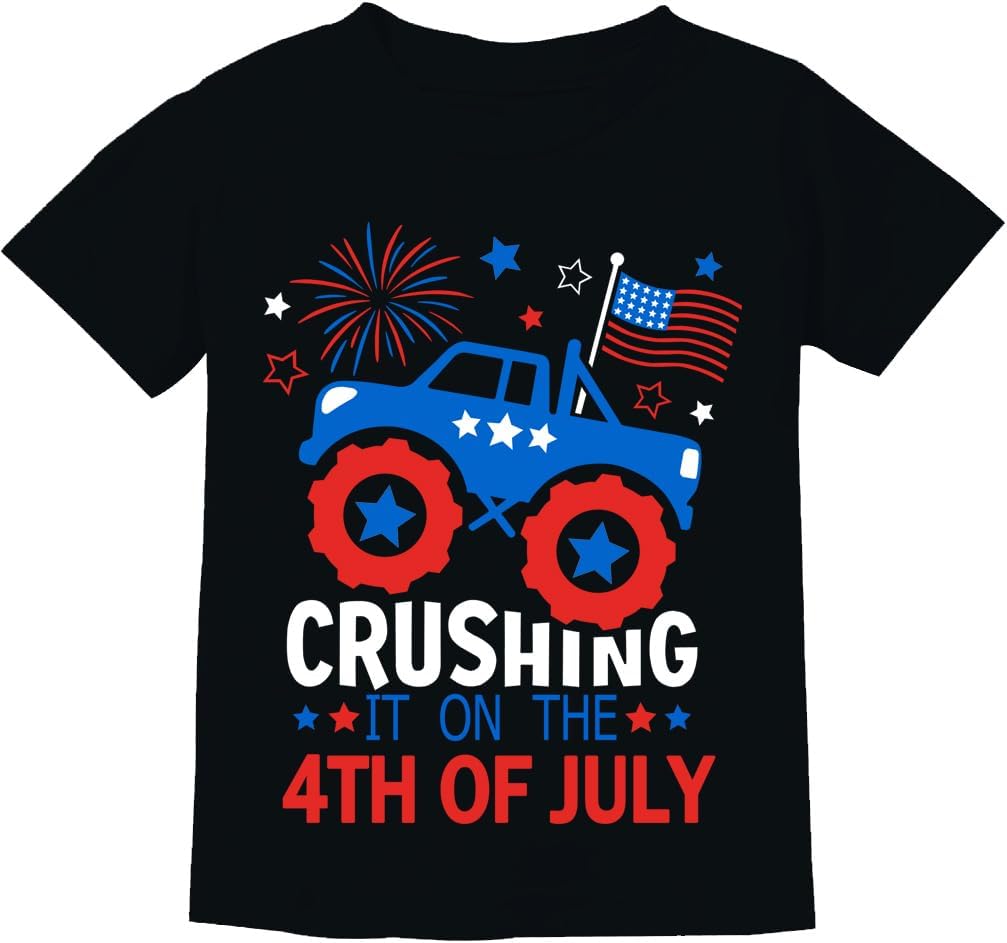 Toddler Boys 4th of July T-Shirts American Independence Day Kids Shirt American Flag Patriotic Tees Tops