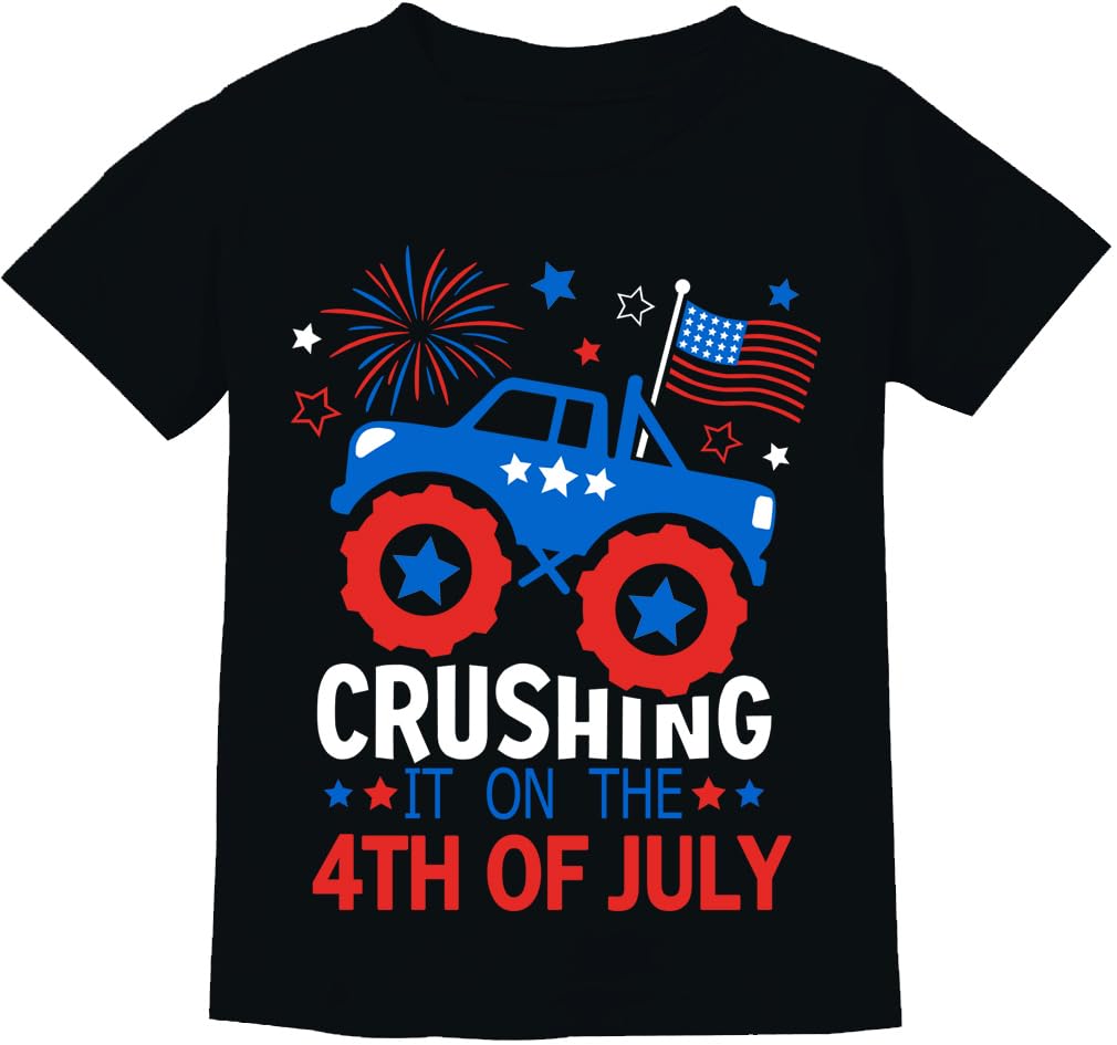 DDSOL Toddler Boys July 4th Shirts Girls American Flag T-Shirts Patriotic Outfits Memorial Day Tops Tees 2-7 Years