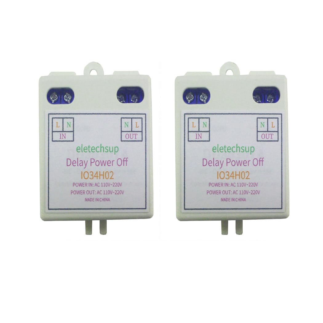AC Time Delay Relay, 50-60HZ, 110V/120V/220V, DIP Switch for Time Setting, for Small Power Water Pump, Automatic Door (2PCS)