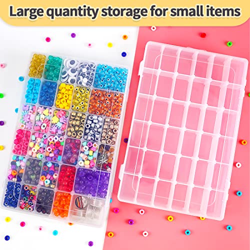 Iooleem 2 Pack 36 Grids Plastic Bead Organizer Box, Adjustable Dividers, Sewing Storage, Organizer Container Storage Box, Dividers For Bead Arts And Crafts. #TOP5