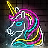 Unicorn Neon Sign for Girls Room Decor,Unicorn Neon Lights for Wall Decor,Unicorn Neon Led Sign for Bedroom Best Gift for Girls Birthday,Christmas(D040)