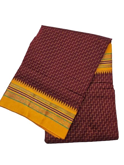 Zigzag Tasar Silk Saree
