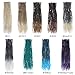 Kraler 24 inch Boho Dreadlock Extensions, 20 Strands SE Curly Dreads with Box Braid Ombre Brown Synthetic Crochet Bohemian Styles Dreads for Woman