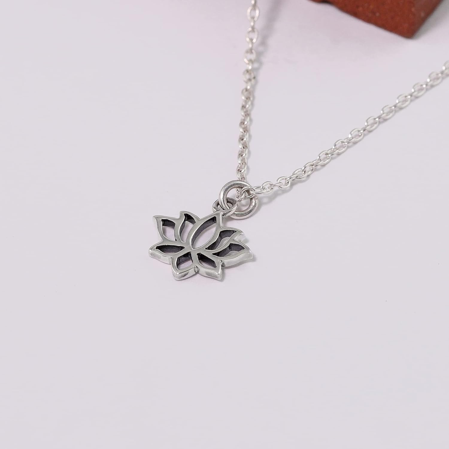 Boma Jewelry Sterling Silver Lotus Flower Blossom Pendant Necklace, 18 Inches - Image 3