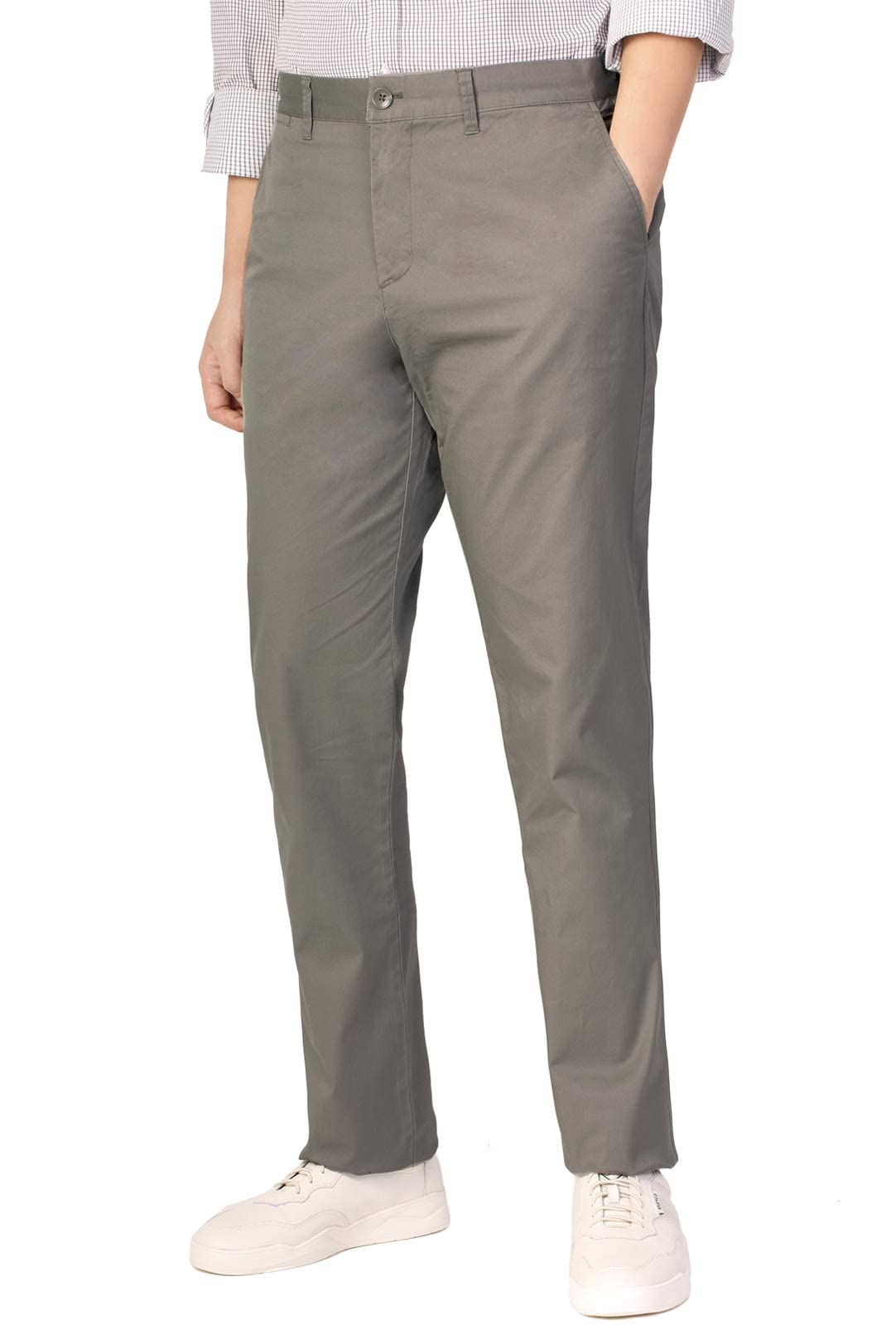 P L Mens Straight Fit Casual Stretch Flat Front Chino Pants Regular and Big Tall