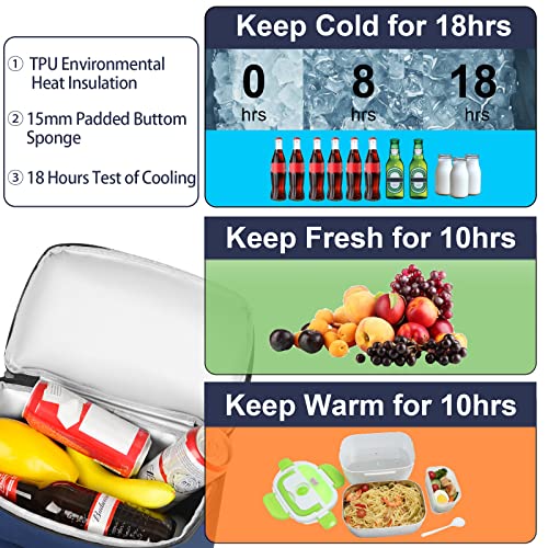 Osoce Backpack Cooler Insulated Waterproof Leakproof Cooler Back Pack, Large Capacity 30 Can Cooler Bag To Beach Lunch Picnic Camping Hiking Fishing Travel (1.0 Blue, Medium) #TOP3