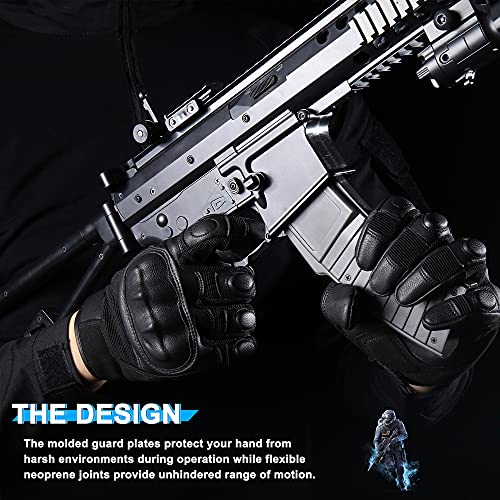Wtactful C56-BLACK-XL Touch Screen Tactical Full Finger Gloves thumb #3