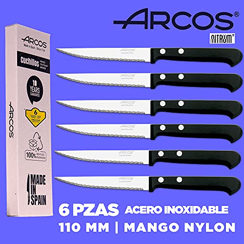 Miniatura 2 de Arcos Cuchillos De Mesa 6 Ud Cuchillos Acero Inoxidable Con Sierra Cuchillo Chuletero Cuchillos Chuleteros Fabricado En España