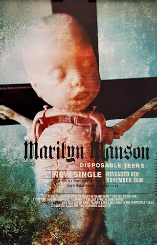 Poster Marilyn Manson Disposable Teens 2000 48x74cm grand format musique