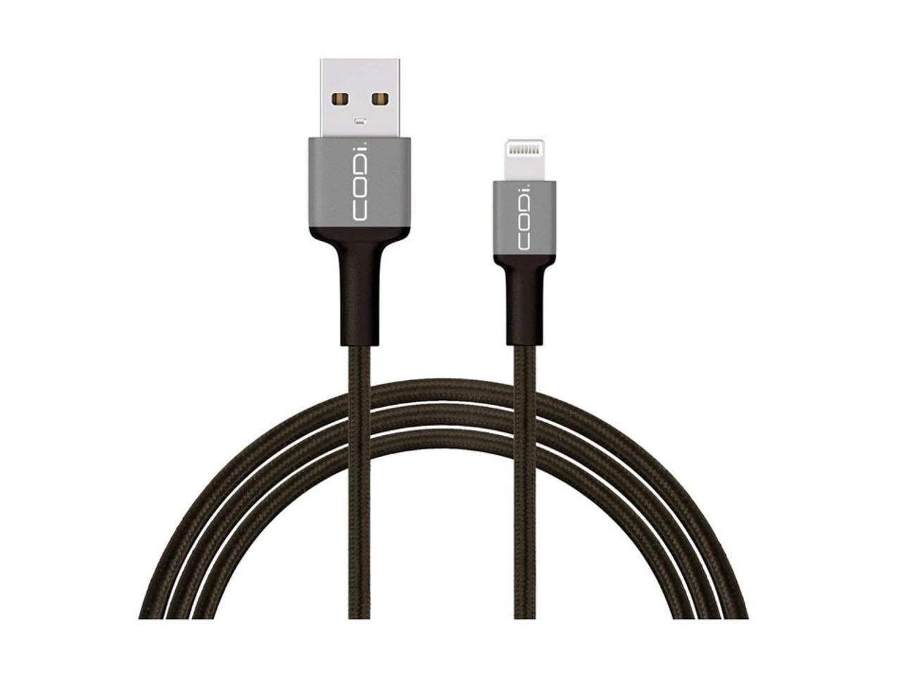 CODi 6' Braided Nylon USB-A to Lightning (MFI Certified) Charge & Sync Cable