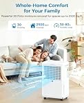 VEAGASO 30 Pints Dehumidifiers for Basements, 2500 Sq.Ft Dehumidifier for Bedroom Bathroom, Portable Dehumidifier with Continuous Drain Hose, Auto Defrost System, Quiet Design