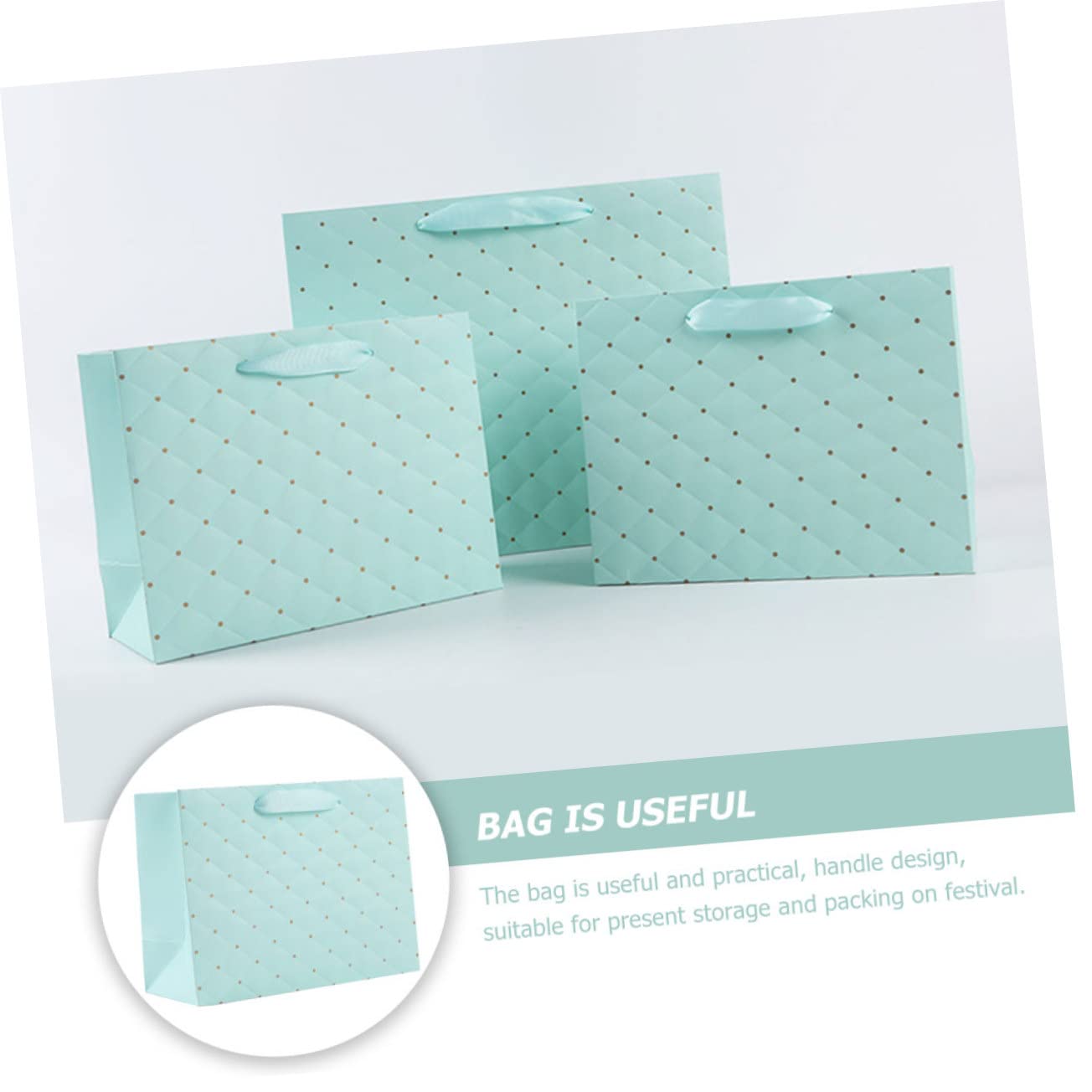 COLLBATH Sacchetti Regalo Compleanno 4 Pezzi Leggeri e Portatili in Cartone Bianco con Manici per Confezionare Doni e Bomboniere